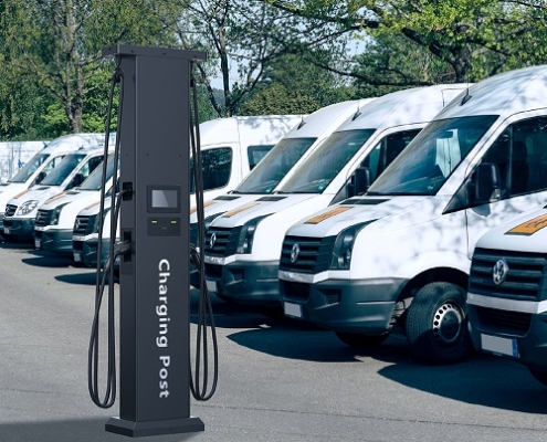 The Joint EVCP5 NA can charge two EVs at the same time.