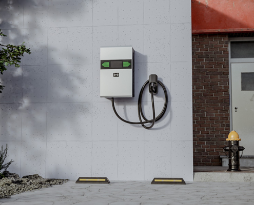 The Joint EVD100 30 kw DC fast EV charger can charge an EV fully in a short time.