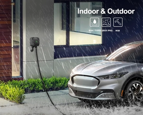 Joint EVC15 NA AC charger can be installed indoors and out outdoors