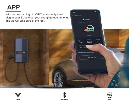 EV drivers can connect the Joint EVD400 DC charger with smart app