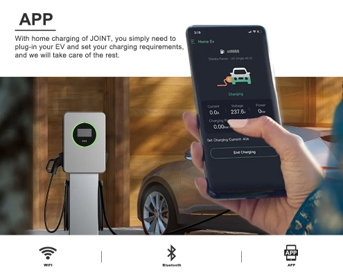 Users can connect the Joint EVD001 DC charger by smart app.