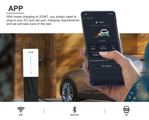 Users can connect the Joint EVD002 20k W DC charger with smart app