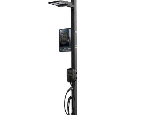 The EVCP3 NA is a lamp post EV charger