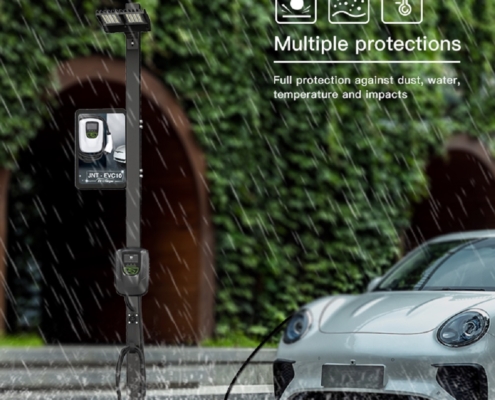 Joint EVCP3 NA smart EV charging pole can be installed indoors and outdoors