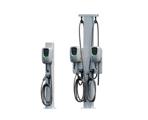 Joint EV Charger Pedestal With Cable Management